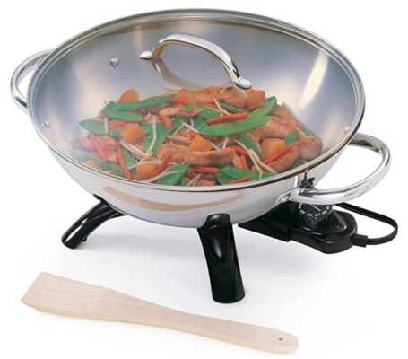 Wok vs electric wok -Presto 5900 1500-Watt Stainless-Steel wok