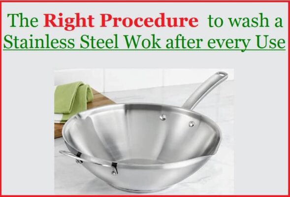 how to clean a stainless steel wok after use