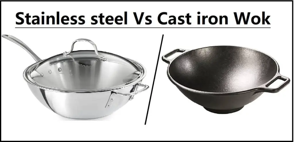 stainless steel wok vs cast iron wok