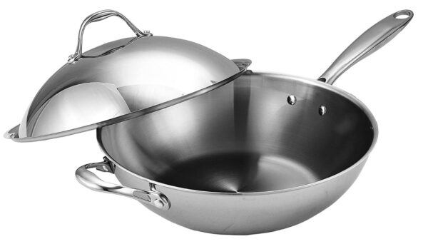 cooks standard 13 inch best wok for stir fry stainless steel