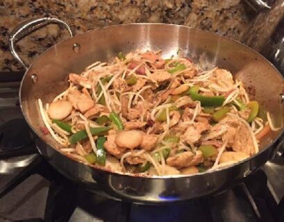 Cooking with a wok on gas stove