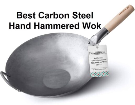 Mammafong hand hammered flat bottom carbon steel best wok review