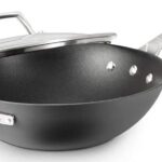 calphalon hard anodized best non stick wok with lid
